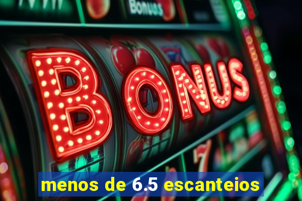 menos de 6.5 escanteios